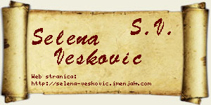 Selena Vesković vizit kartica